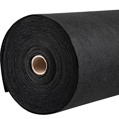 VEVOR Geotextile Landscape, 15ft x 20ft 4 oz Non-Woven PP Drainage 350N Tensile Strength & 440 N Load Capacity, for Ground Cover, Garden Fabric, French Drains, Black