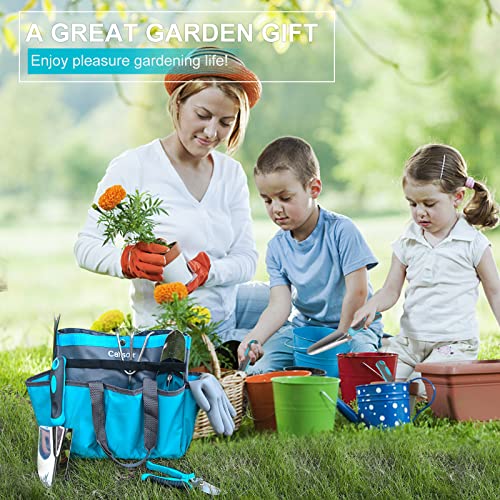 Gardening Tools, Carsolt 7 Piece Heavy Duty Stainless Steel Garden Tools Set with Ergonomic Rubber Handle. Variety of Gardening Hand Tools for Planting Gardening Kit with Gift Box Ideal Garden Gifts