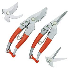 joyful&hopeful pruning shears pack of 2, garden shears pruners with precision blades for gardening,trimming plant tree flower