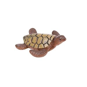 MAOMIA 10 Pcs Resin Beach Sea Turtle Miniature Figurines, Fish Tank Decoration Fairy Garden Dollhouse Landscape Decor Ornament