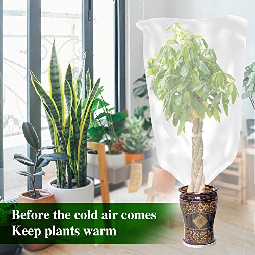 Sirozi 3 Pack Plant Protection Film Cover, 44" x 27.5" Winter Transparent Plant Freeze Protection Bags Outdoors Garden Greenhouse Plant Frost Cover Bags