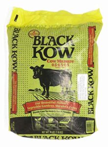 black kow nitrogen phosphate composted cow manure fertilizer for soil, flowers, potted plants, raised beds, and compost tea, 4 pounds