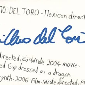 Guillermo Del Toro Mexican Director Movie Autographed Signed Index Card JSA COA