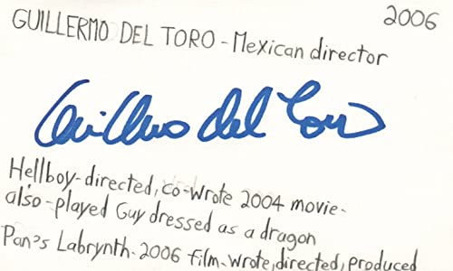 Guillermo Del Toro Mexican Director Movie Autographed Signed Index Card JSA COA