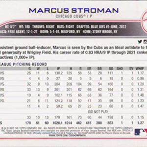 2022 Topps Update #US50 Marcus Stroman NM-MT Chicago Cubs Baseball