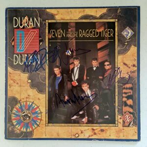 duran duran autographed ‘seven and the ragged tiger’ lp coa #dd39722