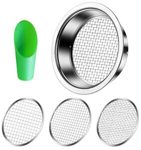 rock garden sieve soil sifter – stainless stackable gardening sifting screen pan soil sand sieve,compost sifter contain 3 sieve mesh,metal dirt strainer dirt trapping beach sand gravel sifter