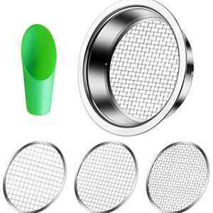 Rock Garden Sieve Soil Sifter - Stainless Stackable Gardening Sifting Screen Pan Soil Sand Sieve,Compost Sifter Contain 3 Sieve Mesh,Metal Dirt Strainer Dirt Trapping Beach Sand Gravel Sifter