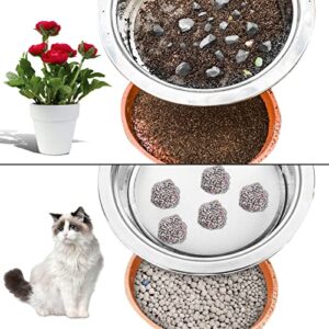 Rock Garden Sieve Soil Sifter - Stainless Stackable Gardening Sifting Screen Pan Soil Sand Sieve,Compost Sifter Contain 3 Sieve Mesh,Metal Dirt Strainer Dirt Trapping Beach Sand Gravel Sifter