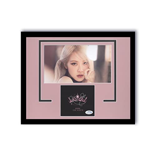 Rosé"BLACKPINK" Autograph SIGNED Rose Custom Framed 11x14 Matted Display ACOA