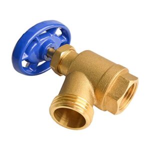 HYDRO MASTER Brass Garden Valve Bent Nose 1/2" FNPT x 3/4" MNH Fit Most Garden Hoses