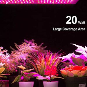 DOMMIA Grow Lights for Indoor Plants, 20W Ultra-Thin Invisible Plant Light, Full Spectrum Led Grow Lamp with 144 LEDs, DIY Assembly Grow Light Strip for Indoor Garden Greenhouse Aquarium Hydroponic