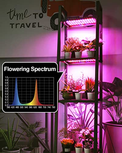 DOMMIA Grow Lights for Indoor Plants, 20W Ultra-Thin Invisible Plant Light, Full Spectrum Led Grow Lamp with 144 LEDs, DIY Assembly Grow Light Strip for Indoor Garden Greenhouse Aquarium Hydroponic