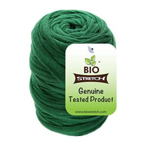 biostretch soft plant ties for climbing plants (stretchy green garden twine and plant string – green bio roll x 1)
