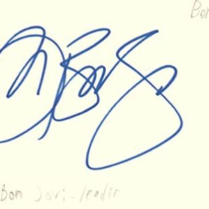 Jon Bon Jovi Lead Vocals Bon Jovi Rock Band Music Signed Index Card JSA COA