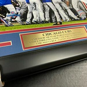 2016 CHICAGO CUBS WORLD SERIES CHAMPIONS TEAM PHOTO 8X10 FRAMED CELEBRATION