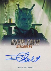 star trek discovery season 1 autograph card riley gilchrist as mir. shukar (fb)