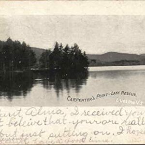 Carpenter's Point, Lake Rescue Ludlow, Vermont VT Original Antique Postcard 1909