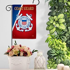 Breeze Decor US Coast Guard Garden Flag USCG Semper Paratus Armed Forces Officially Licensed United State American Military Veteran Retire Decorative, 13"x 18.5", Thick Fabric