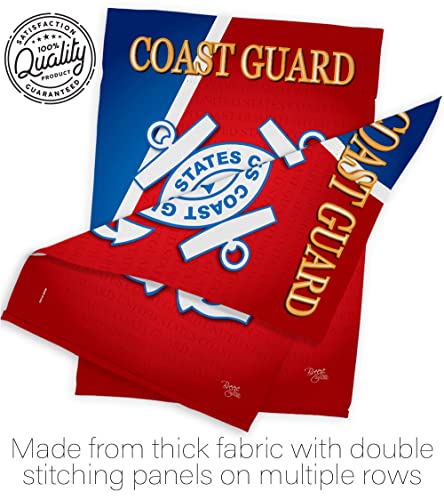 Breeze Decor US Coast Guard Garden Flag USCG Semper Paratus Armed Forces Officially Licensed United State American Military Veteran Retire Decorative, 13"x 18.5", Thick Fabric