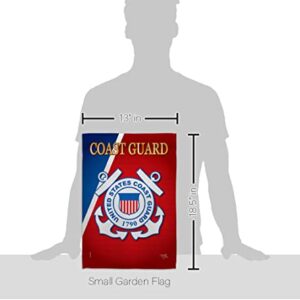 Breeze Decor US Coast Guard Garden Flag USCG Semper Paratus Armed Forces Officially Licensed United State American Military Veteran Retire Decorative, 13"x 18.5", Thick Fabric