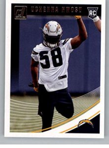 2018 donruss football #369 uchenna nwosu rc rookie card los angeles chargers rookie official nfl trading card