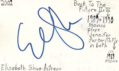 Elisabeth Shue Actress Back To The Future Autographed Signed Index Card JSA COA