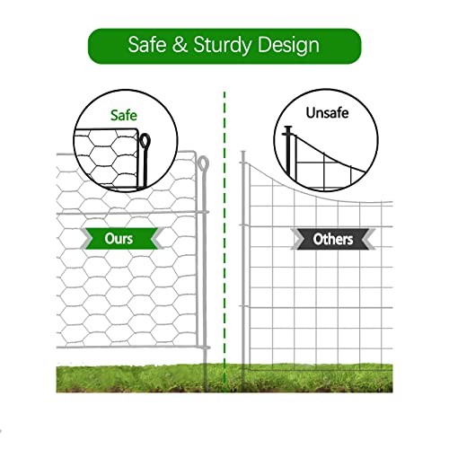 nutroeno Chicken Wire Cloche Plant Protector – Mesh Plant Cage Supports for Vegetables, Plants and Shrubs from Animals, Rabbits, Cats and Lawn Mowers, Garden Barrier Fencing. (2 Sets)