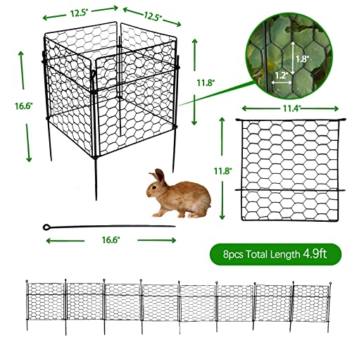 nutroeno Chicken Wire Cloche Plant Protector – Mesh Plant Cage Supports for Vegetables, Plants and Shrubs from Animals, Rabbits, Cats and Lawn Mowers, Garden Barrier Fencing. (2 Sets)