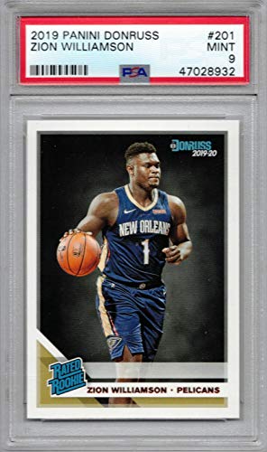 2019-20 Panini Donruss Basketball #201 Zion Williamson Rookie Card Graded PSA 9 Mint