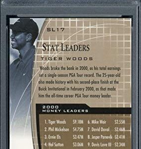 Tiger Woods 2001 Upper Deck Stat Leaders Golf Card #SL17 Graded PSA 9 MINT