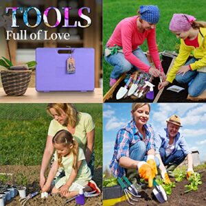 Gardening Gifts for Women Purple Garden Tools Plant Gifts Kit Set Hand Tool Cool Best Gift Unique for Plant Lovers from Daughter Child for Mom Grandma Mother Father Papa Dad Grandpa Birthday