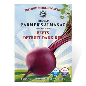 the old farmer’s almanac heirloom beet seeds (detroit dark red) – approx 360 seeds – non-gmo, open pollinated, usa origin