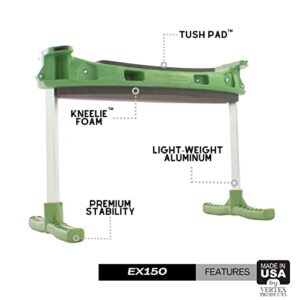 TheXceptional Kneelie with Tush Pad | Comfort Seat and Kneeler Garden, Home & Garage | Premium Gardening Knee Pad Stool for Seniors | Made in USA by Vertex | Model EX152