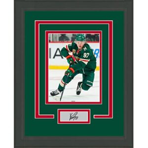 framed kirill kaprizov facsimile laser engraved signature auto minnesota wild 14×17 hockey photo