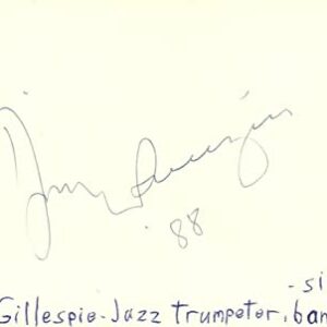 Dizzy Gillespie Jazz-Trumpeter Music Autographed Signed Index Card JSA COA