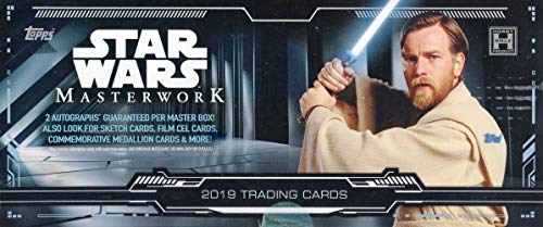 2019 Topps Star Wars Masterwork Factory Sealed HOBBY Box with 4 HITS Including 2 AUTOGRAPHS! WOWZZER!