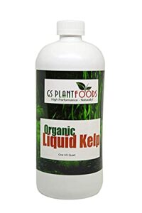 organic kelp fertilizer by gs plant foods – omri certified (1 quart) – kelp fertilizer for gardens, lawns & soil