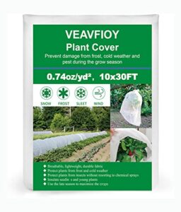 veavfioy plant covers freeze protection, 10 ft x 30 ft garden fabric plant cover floating row cover for winter frost protection sun protection