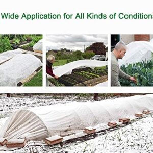 VEAVFIOY Plant Covers Freeze Protection, 10 ft x 30 ft Garden Fabric Plant Cover Floating Row Cover for Winter Frost Protection Sun Protection