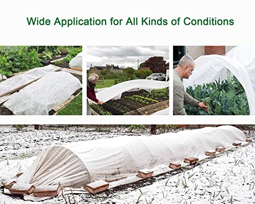 VEAVFIOY Plant Covers Freeze Protection, 10 ft x 30 ft Garden Fabric Plant Cover Floating Row Cover for Winter Frost Protection Sun Protection