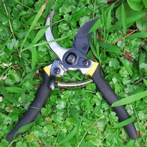 TOOLMOOM Hand Pruner Professional Pruning Shears Heavy Duty Garden Shears, Clippers for The Garden,Tree Trimmers (Black)