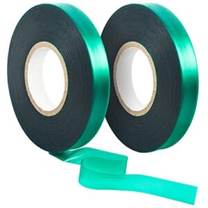 unves 2 pack garden tape roll, 150 ft thick reusable green plant nursery tape – 1/2″ wide stretch tie tape support for indoor outdoor patio plant, tree, branches, climbing flowers, vegetables