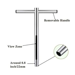 Soil Sample Probe 12 Inch with T Handle, Soil Sampler Tool, Soil Test Kit, Soil Probe for Soil Sampling Plant Care Lawn Garden Farm