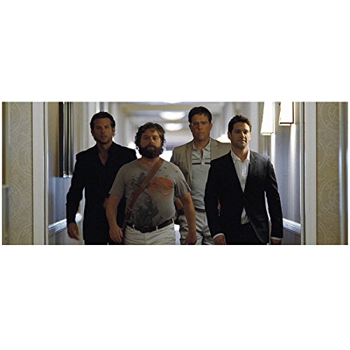 The Hangover 8x10 Photo Ed Helms, Bradley Cooper, Zach Galifianakis & Justin Bartha Walking in Hallway kn