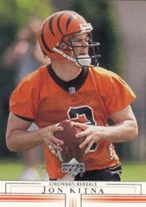 2001 upper deck #38 jon kitna cincinnati bengals official nfl football card in raw (nm or better) condition