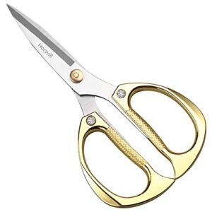horsvill indoor plant shears and garden scissors, houseplant shears made of japan sk5 stainless steel, flowers herbs and plant cutters, clippers, trimmers, loppers, bonsai plant pruning scissors