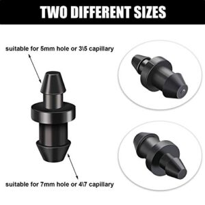 Drip Irrigation Plugs Drip Irrigation 1/4 Inch Tube Closure Goof Hole Plugs Irrigation Stopper for Home Garden Lawn Supplies, Black (150 Pieces)