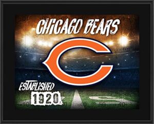 chicago bears 10.5″ x 13″ sublimated horizontal team logo plaque – nfl team plaques and collages
