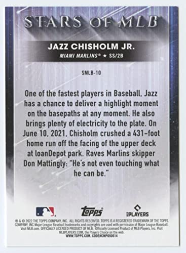 2022 Topps Stars of MLB #SMLB-10 Jazz Chisholm Jr. Miami Marlins MLB Baseball Card NM-MT